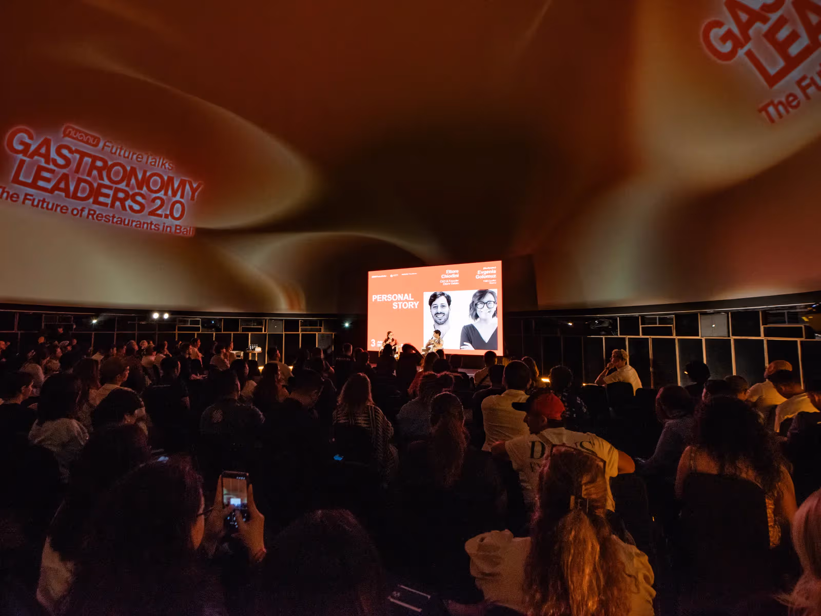 Audience watching Nuanu Future Talks inside the Dome